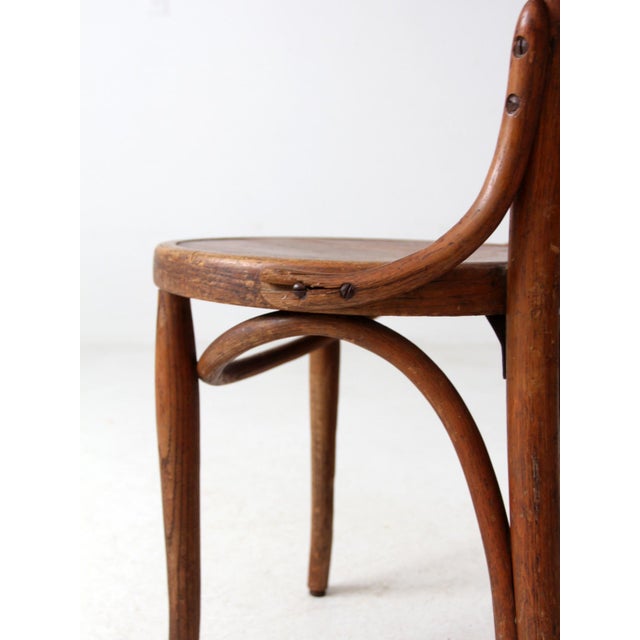 Wood Antique Herhold Chair Co Bentwood Cafe Chair For Sale - Image 7 of 15