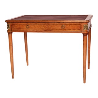 Antique Napoleon III Style Burl Ash and Birch Writing Table For Sale