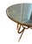 Gold Baker Furniture Sculptural Gilt Metal Round Antiqued Mirror Accent Table For Sale - Image 8 of 10