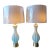 1950s Alfredo Barbini Murano Aventurine Glass Attributed Celadon Table Lamps, Twisted Form - a Pair For Sale