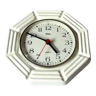 Handmade German Ceramic Kitchen Wall Clock For Sale