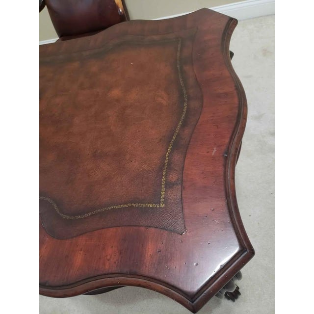 English Hooker Seven Seas Desk With Leather Inlay For Sale - Image 3 of 10