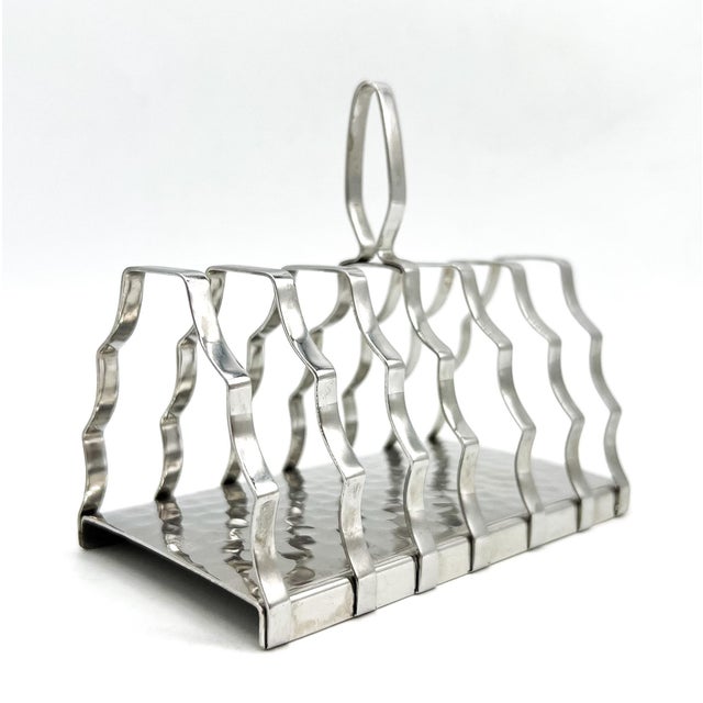 Vintage English Olde Hall Stainless Steel 6-Slice Toast Rack – Mid-Century Modern / English Traditional For Sale - Image 13 of 14