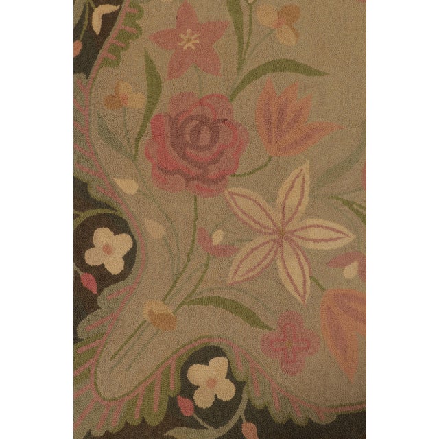 Antique 20th Century Hooked Floral Rug With Colorful Bouquet Design - Rug & Kilim For Sale - Image 10 of 11