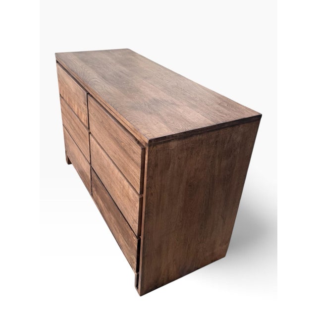 1950s Refinished Solid Wood Mid-Century Modern Six-Drawer Dresser by Conant Ball For Sale - Image 5 of 9