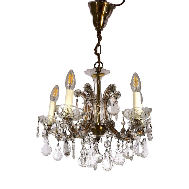 Maria Theresia 5-Light Chandelier from Palwa, 1960s For Sale