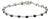 3.39 Ct Deep Blue Sapphire Station Tennis Bracelet With DIamonds in 14k Solid Gold For Sale