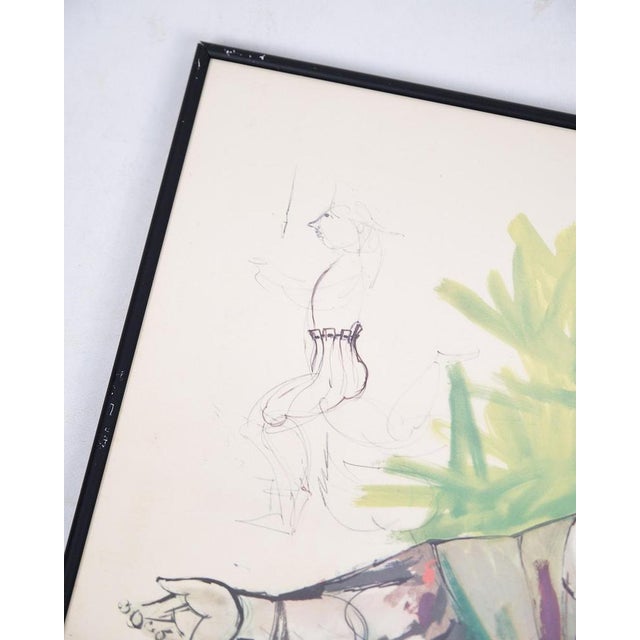 1980s Bjørn Wiinblad, 1980s, Lithographic Print, Framed For Sale - Image 5 of 8