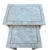 Late 20th Century Marble Veneer & Brass Inlay Waterfall Nesting Tables, a Set of 2 | Hollywood Regency For Sale - Image 5 of 12