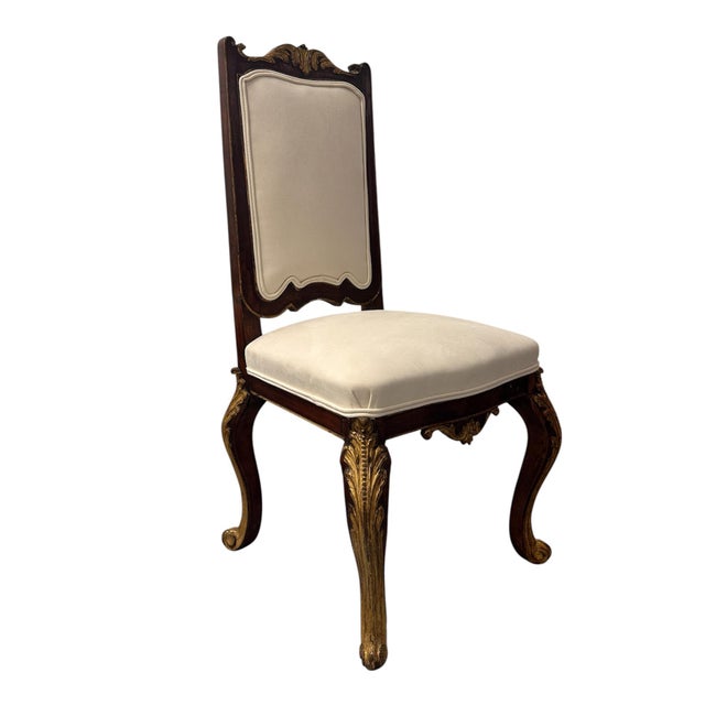 18th Century Louis XV Chairs in Carved and Gilded Wood, France, Set of 4 For Sale - Image 3 of 8