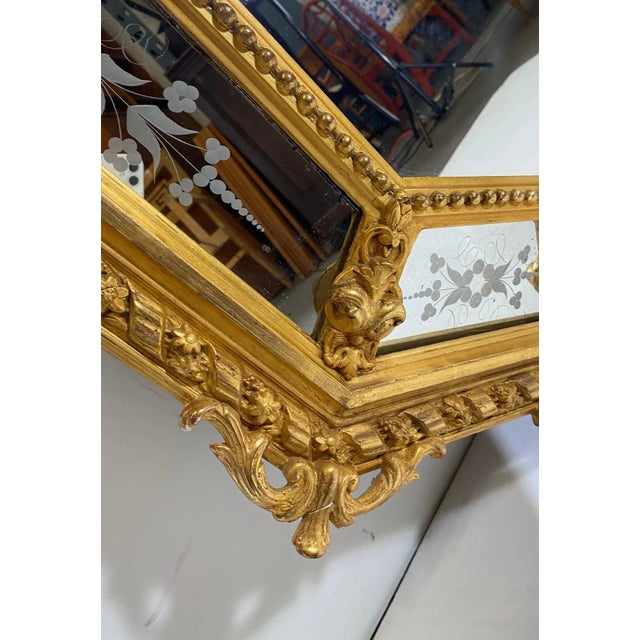 1950s Italian Gilded Mirror For Sale - Image 5 of 7