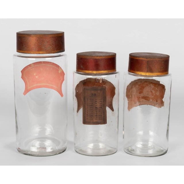 19th Century 19th Century French Glass Apothecary Jars, Set of 6 For Sale - Image 5 of 6