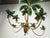Metal Mid 20th Century Mid-Century Modern Painted Tôle 10-Arm Palm Tree Light Fixture with Green Leaves For Sale - Image 7 of 10
