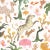 Illustration Sample - Schumacher x Happy Menocal Beasts Wallpaper In Pink & Gold For Sale - Image 3 of 7