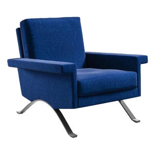 Mid-Century Model 875 Armchair in Metal and Fabric by Ico Parisi for Cassina For Sale