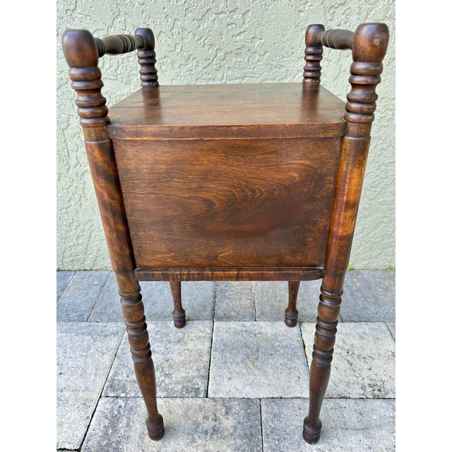 Early 20th Century Antique Early 20th Century h.t. Cushman Manufacturing Humidor Smoking Cabinet Table For Sale - Image 5 of 12