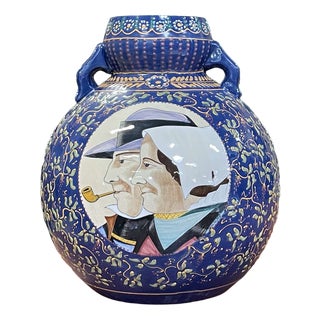 Large Vintage Vase in Earthenware, 1930s For Sale