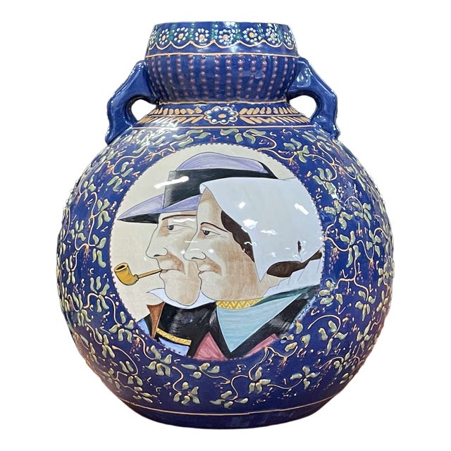 Large Vintage Vase in Earthenware, 1930s For Sale