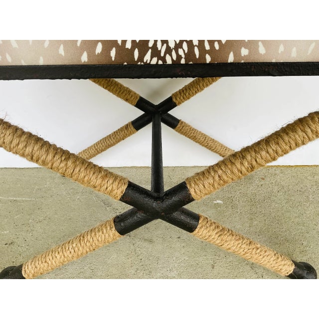 2020s Organic Modern Rope Fawn Bench For Sale - Image 5 of 5