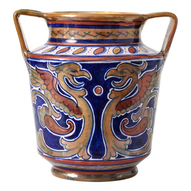 Renaissance Italian Vase by Lorenzo Rubboli, 1930s For Sale