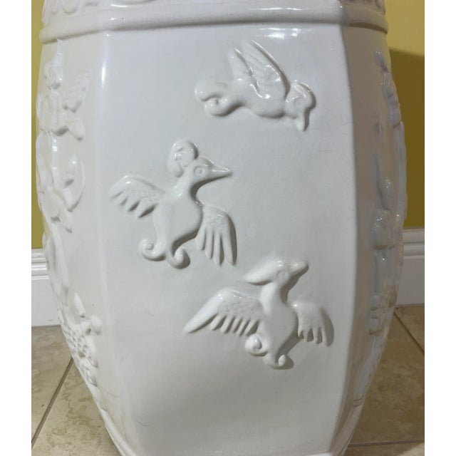 Ceramic Vintage Six Sides Chinese Garden Stool For Sale - Image 7 of 12