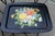 Mid 20th Century Hand Painted Floral Tv Folding Tray Tables Set of 4 For Sale - Image 5 of 7