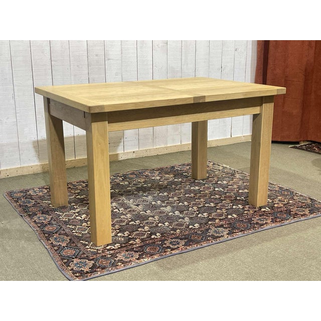 Modern Table in Oak with Two Extensions For Sale - Image 5 of 14