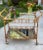 Vintage Mid-Century Faux Bamboo Bar Cart | Hollywood Regency Gilt Metal & Glass Serving Trolley | Maison Baguès Style For Sale - Image 9 of 10