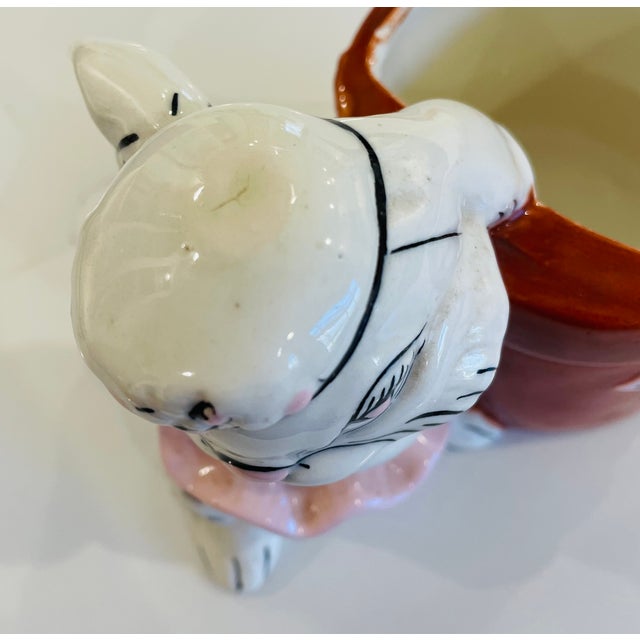 White 1939 Easter Ceramic: "Glamour Bunny" Planter by Twin Winton For Sale - Image 8 of 11