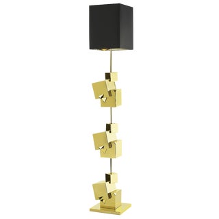 Pyrite Floor Lamp with Shade by Marioni For Sale