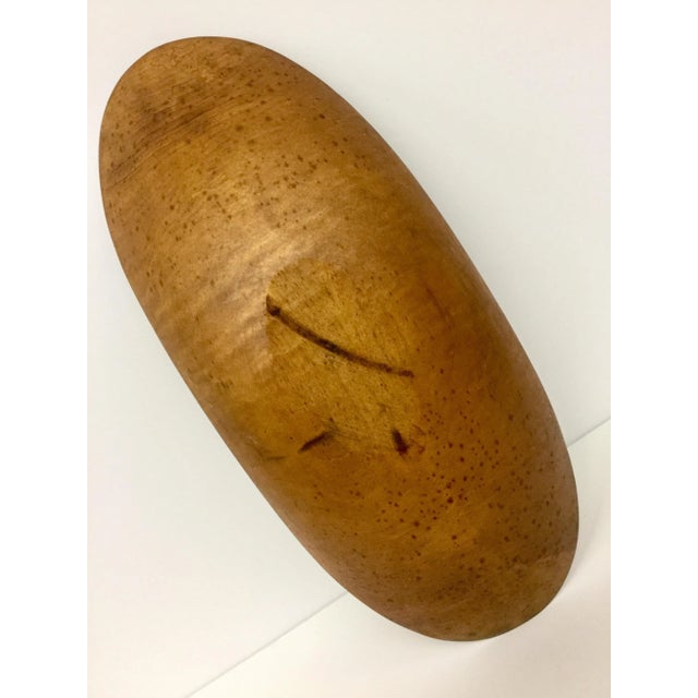 Mid-Century Oval Wood Centerpiece Bowl For Sale - Image 9 of 11
