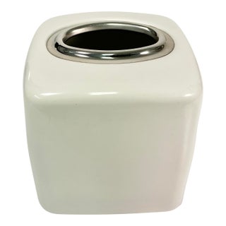 1980s Vintage Modern Contemporary Enameled Tissue Box Cover. For Sale