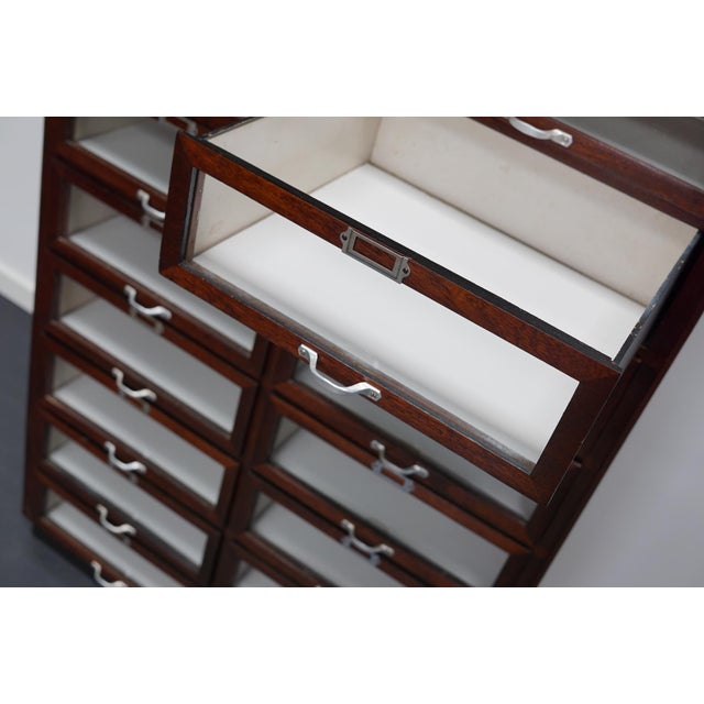 Vintage Dutch Mahogany Haberdashery Shop Cabinet, 1930s For Sale - Image 18 of 18