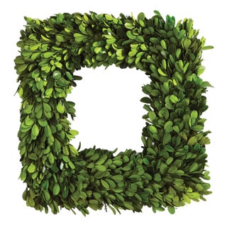Boxwood Square Wreath 16" For Sale