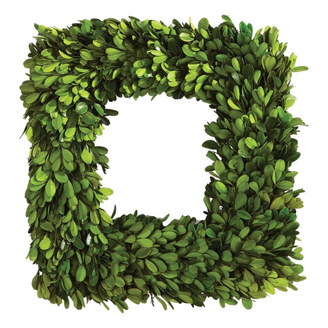 Boxwood Square Wreath 16" For Sale
