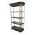 Silver Finish Decorative Iron & Steel Curio Shelf For Sale