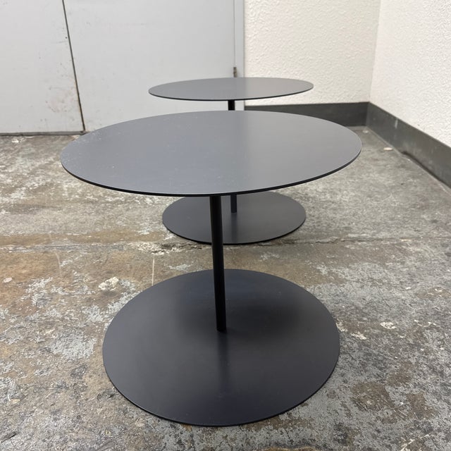 Cappellini Giulio Cappellini for Cappellini Gong Side Tables, Pair For Sale - Image 4 of 12