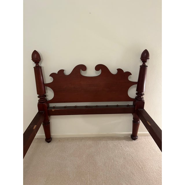 1920s Mahogany Full Sized Bed With Foot Board and Headboard No Mattress or Boxspring Included For Sale - Image 4 of 7