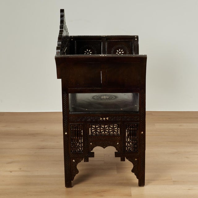 Pair of Antique Anglo Indian Carved and Inlaid Chairs For Sale - Image 9 of 16