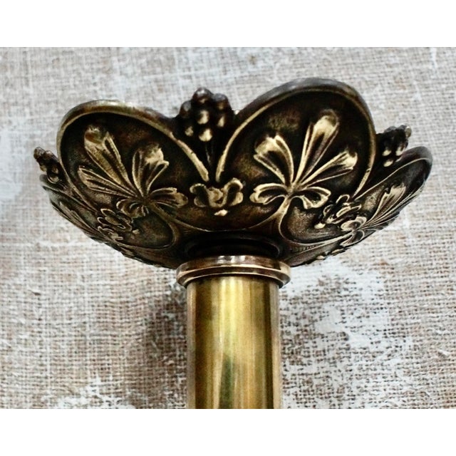 Victorian Brass Altar Candlestick, 1880s For Sale - Image 10 of 12