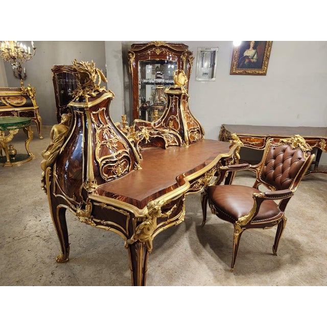 Dimensions: 74.8 L × 45.7 D × 66.9 H A rare collector's piece perfect for a grand home office, library, or palace-style...