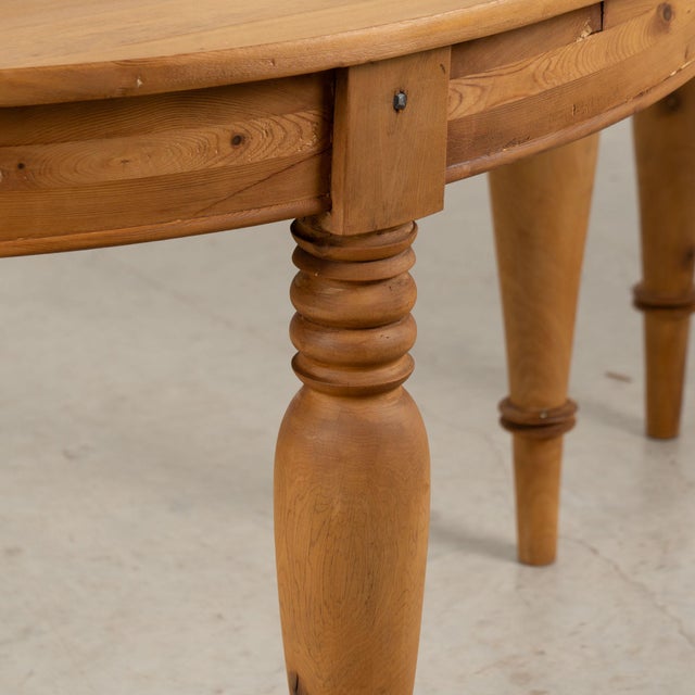 Pair of 19th Century Swedish Pine Demilune Console Tables For Sale - Image 14 of 17