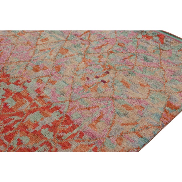 Rug & Kilim Rug & Kilim’s Moroccan Style Gallery Runner in Red With Geometric Patterns For Sale - Image 4 of 7