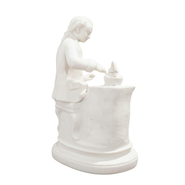 Ceramic Parian Figurine of James Watt by Copeland & Garrett, C. 1840 For Sale - Image 7 of 12