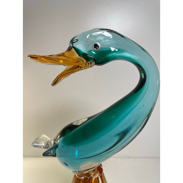 1960s 1960s Jico Jordan Imports Hand-Blown Murano Glass Duck Figurine For Sale - Image 5 of 7