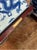 Contemporary Ralph Lauren Blue and White Petite Square Lamps With Dragon Design and Square Fabric Shades - A Pair For Sale - Image 6 of 7