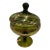 Vintage European Art Glass Lidded Candy Dish For Sale