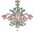 Ornate Venetian Pink and Green Floreal Murano Glass Chandelier by Simoeng, in Exhibition Piece conditions. Designed from...