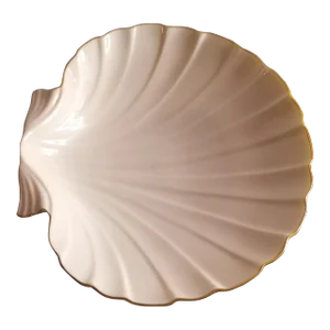 1980s Lenox Usa Ivory Fine Porcelain Shell Dish