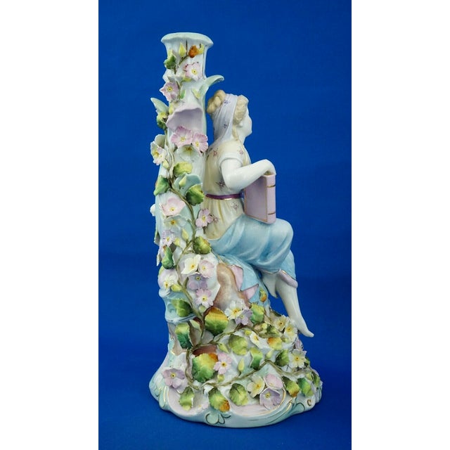 Ceramic Vintage Porcelain Candleholder by Plaue, 1920s For Sale - Image 7 of 18